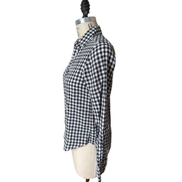 Journal Standard Black & White Check Button Down Shirt Size Small - Picture 2 of 5